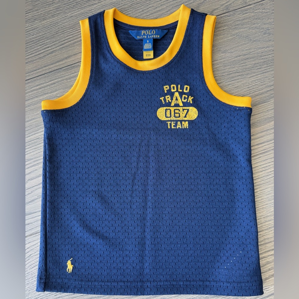 Polo 🌝 Ralph Lauren Blue and Yellow kids Tank Top